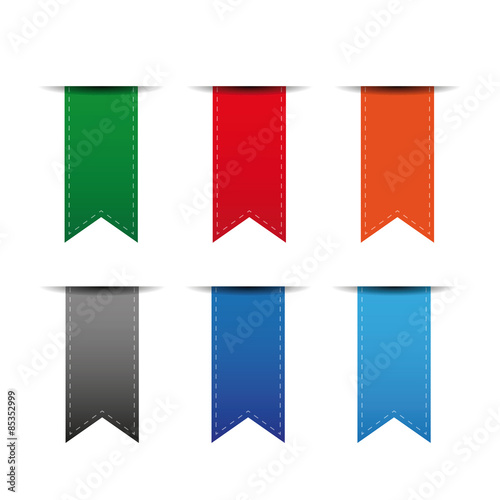 Ribbon set vector