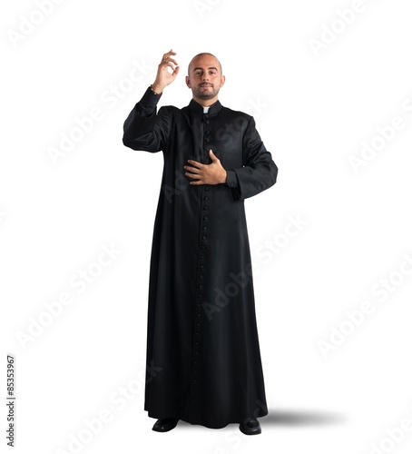 Obraz na plátně Blessing of the priest