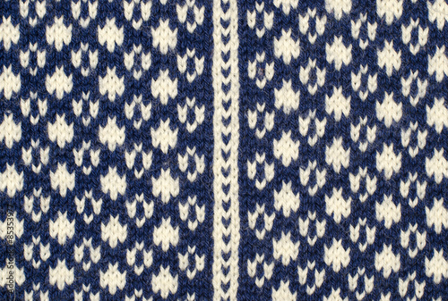 Obraz na plátně Close up on knit woolen texture