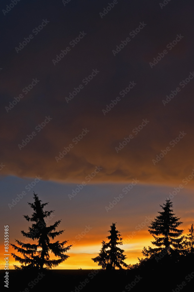 Germany, Bavaria, thundercloud in the evening light Germany, Bavaria, thundercloud in the evening light