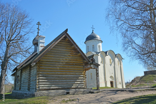 Fototapeta Naklejka Na Ścianę i Meble -  The wooden Orthodox Church of Dmitry Solunsky at Staraya Ladoga city