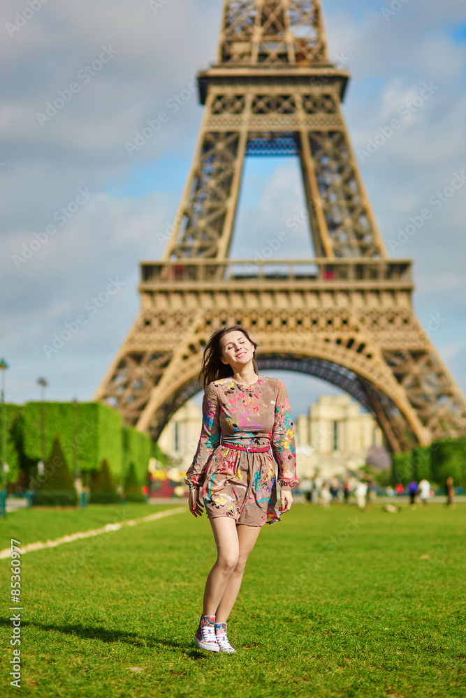 Beautiful young woman in Paris