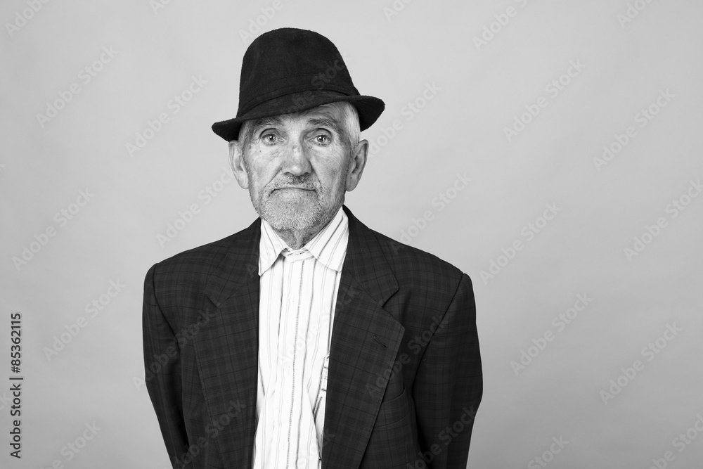 Portrait of an old man with hat Portrait of an old man with hat