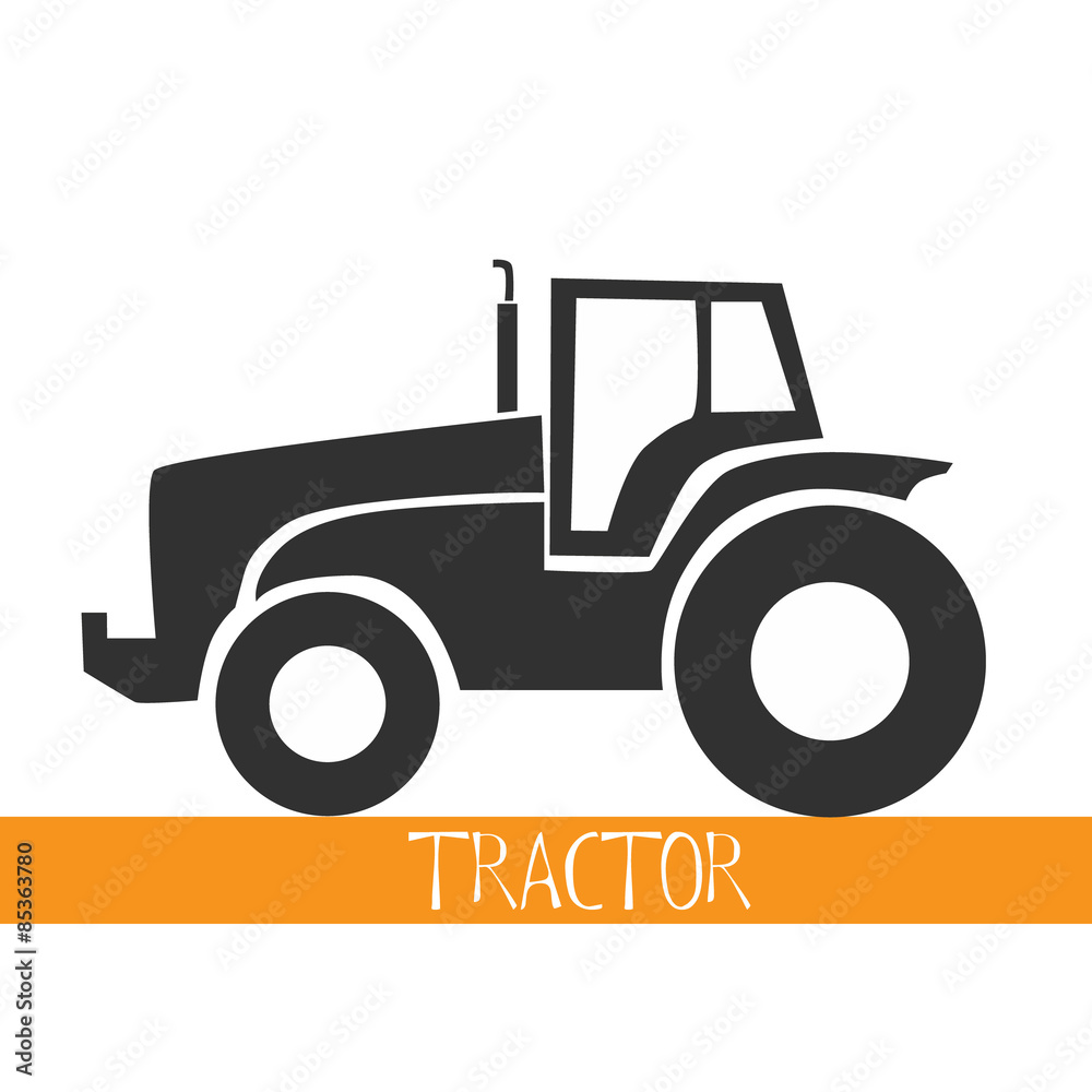 Tractor icon black vector macro farmer machine Tractor icon black vector macro farmer machine