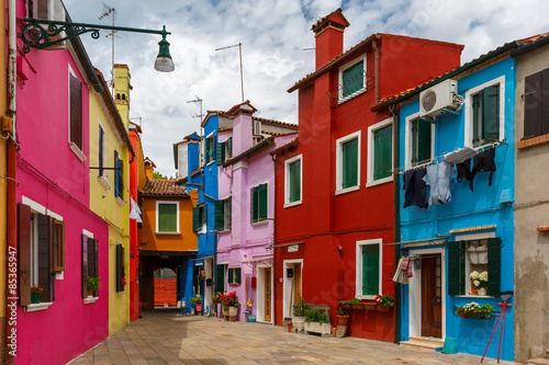 Colorful houses on the Burano, Venice, Italy © Kavalenkava