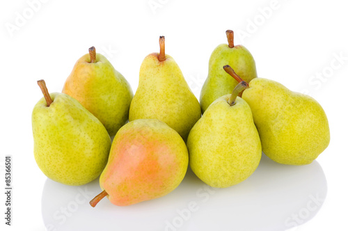 Bartlett Pears on White