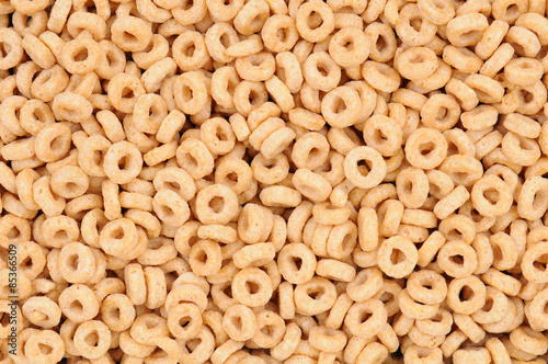 Canvas Print Closeup of Cereal O's