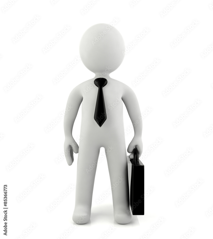 3d business man standing isolated on white background 3d business man standing isolated on white background