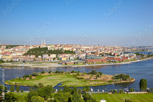 The view from the Hill of Pierre Loti to the Golden Horn with th