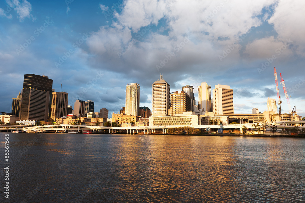 Naklejka premium Brisbane urban landscape