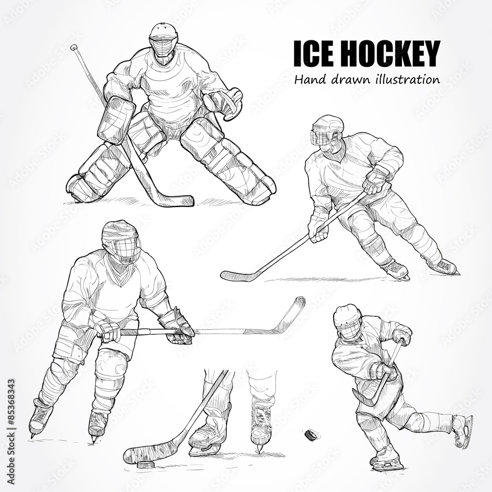 Fototapeta premium illustration of Ice Hockey