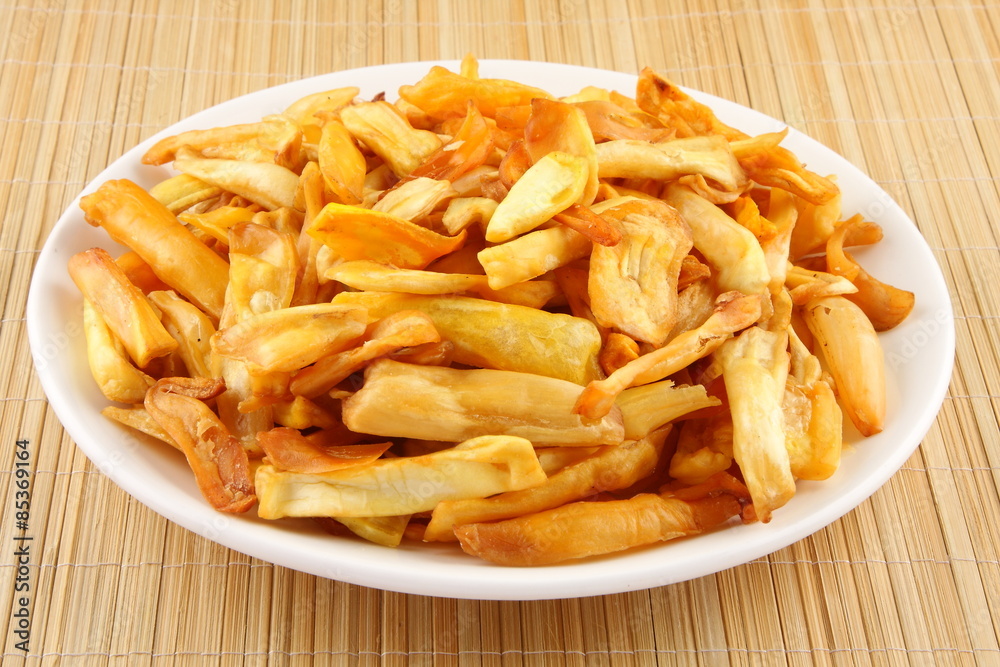 Jack fruit chips fried in coconut oil. Jack fruit chips fried in coconut oil.