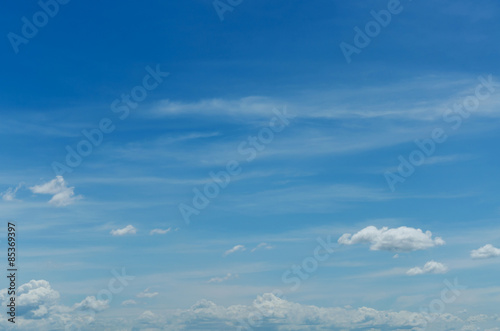 white clouds with blue sky background, beautiful sky © kedsirin