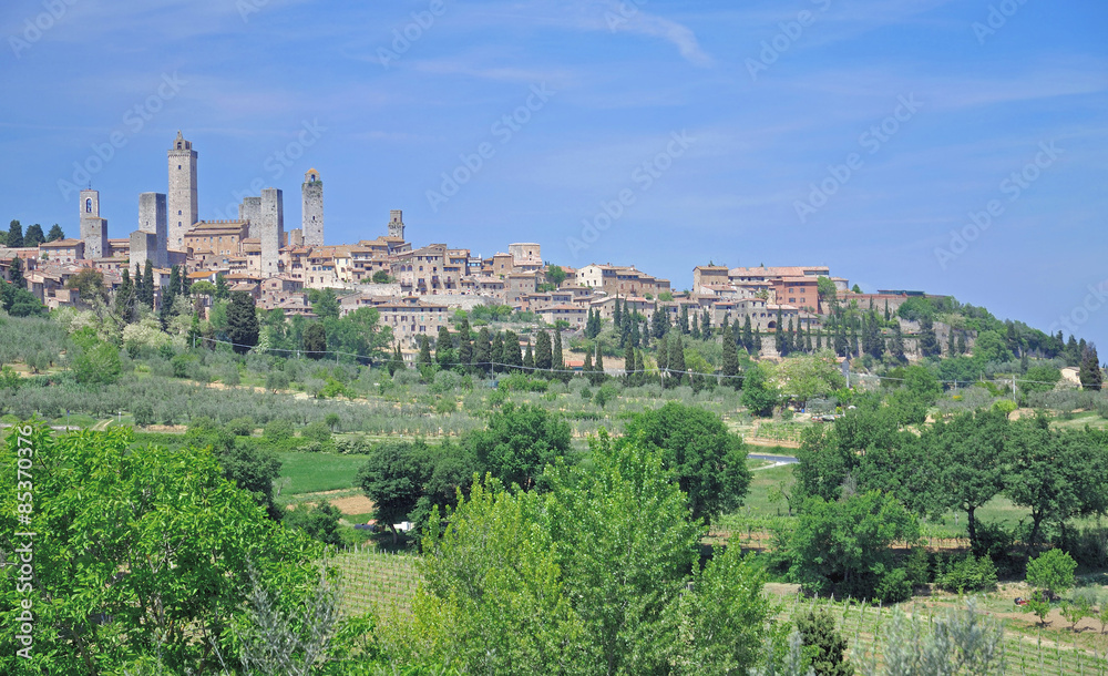 der mittelalterliche Ort San Gimignano in der Toskana