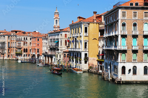 gondolas in Venice, Italy. © sittinan