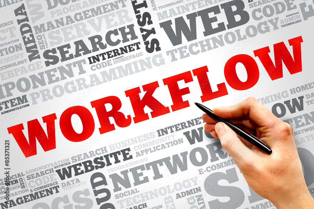 WORKFLOW word cloud, business concept WORKFLOW word cloud, business concept