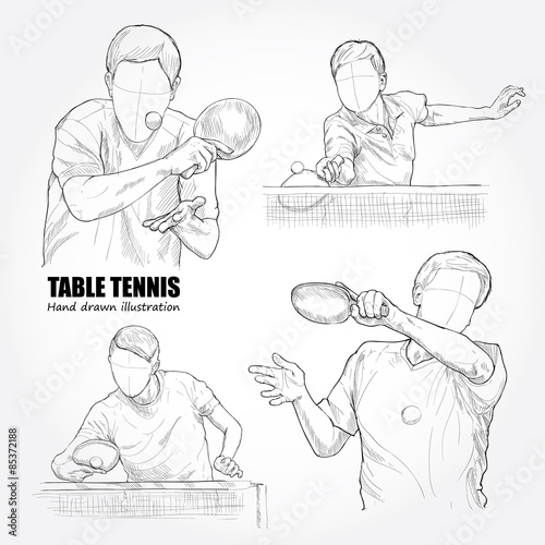 illustration of table tennis