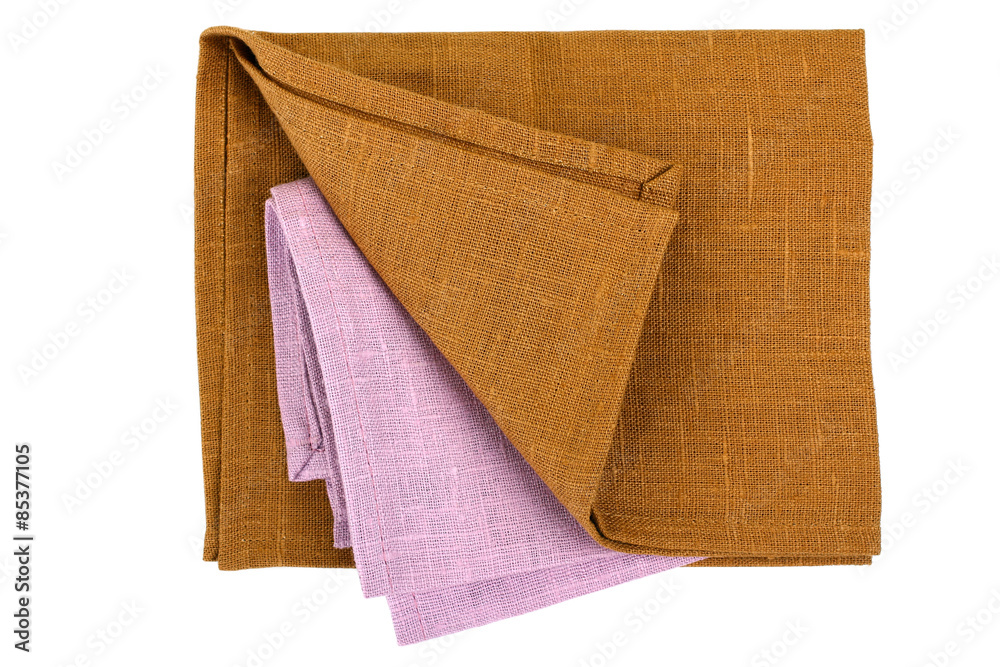 Naklejka premium Kitchen towels, towel isolated on white background