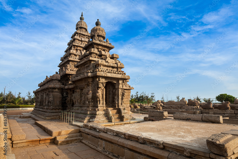 Shore temple - World  heritage site in  Mahabalipuram, Tamil Nad