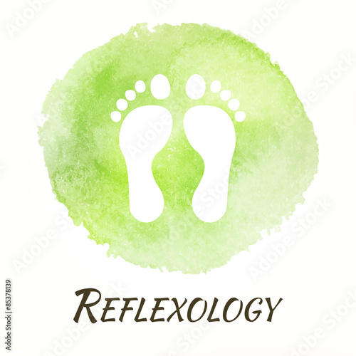 Reflexology Vector Watercolor Concept