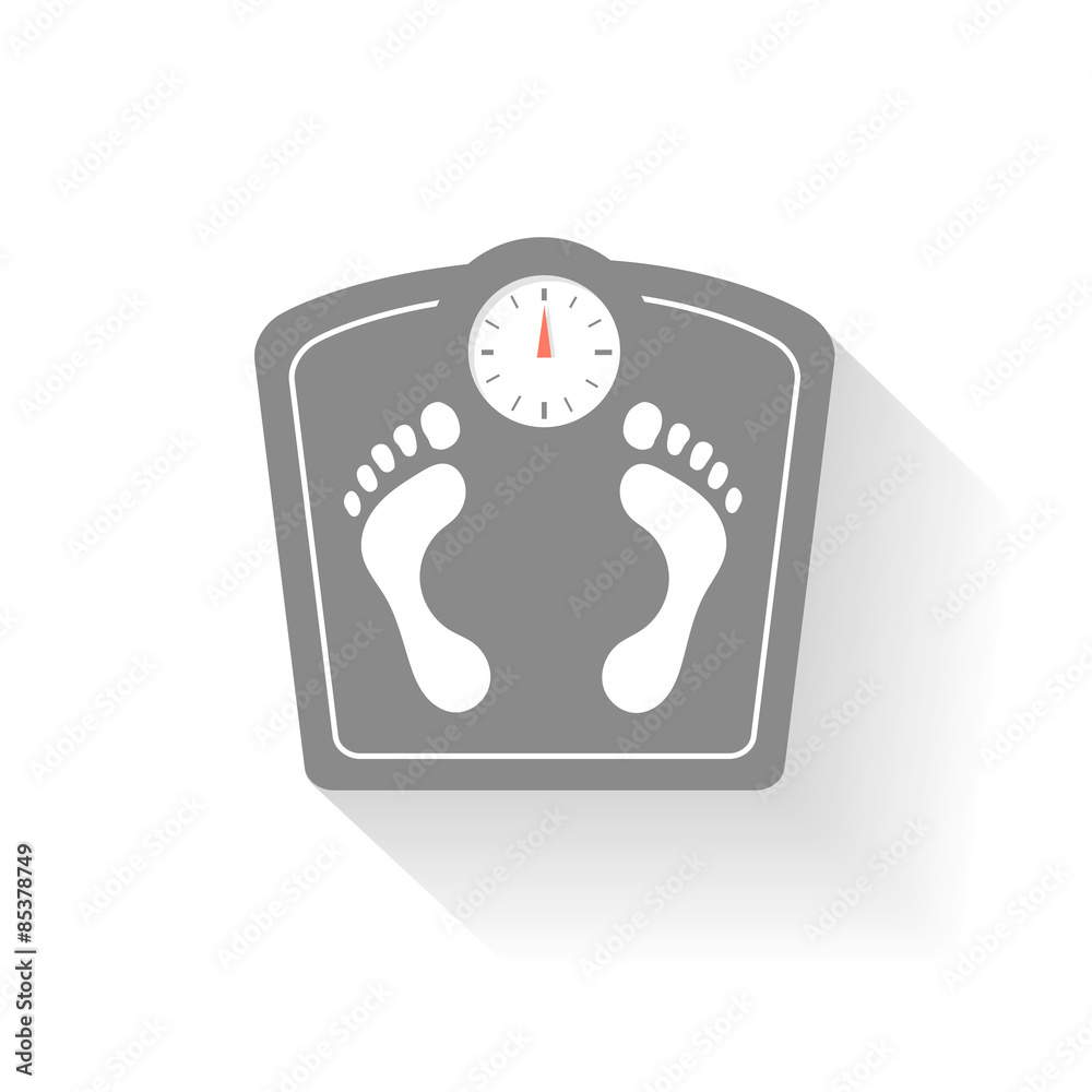 Bathroom scales icons set. Weight control signs with footprint. Bathroom scales icons set. Weight control signs with footprint.