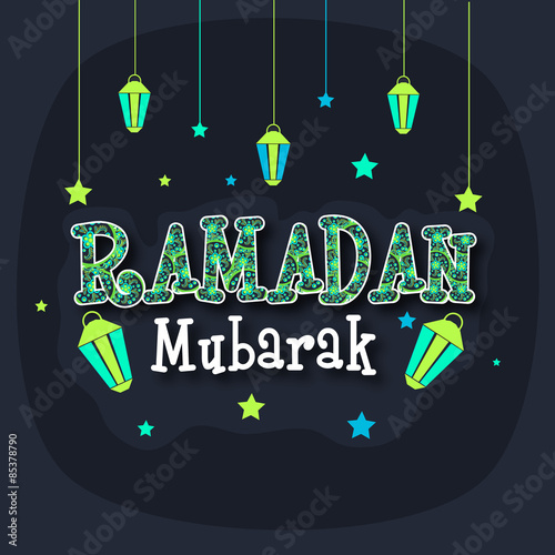 Ramadan Kareem celebration greeting card design.