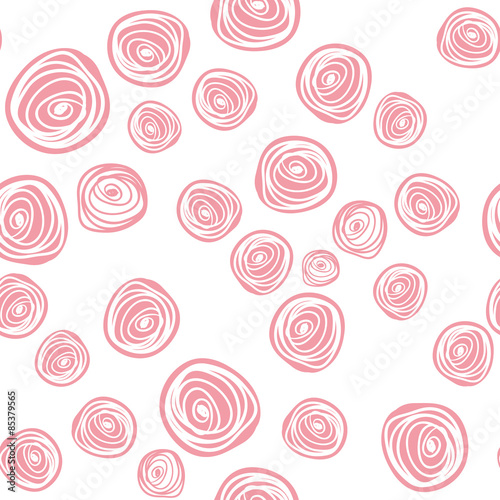 Floral seamless pattern, pink flowers
