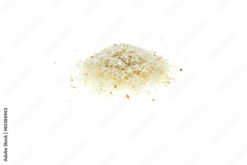 White rice isolate on white background. White rice isolate on white background.