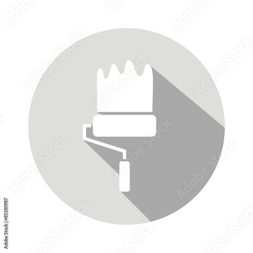 Icono útiles de pintor gris botón sombra