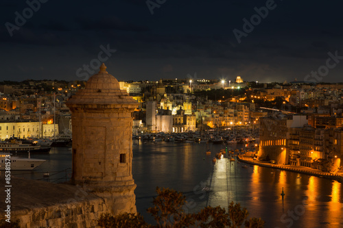 Scenic view on the three cities of Malta