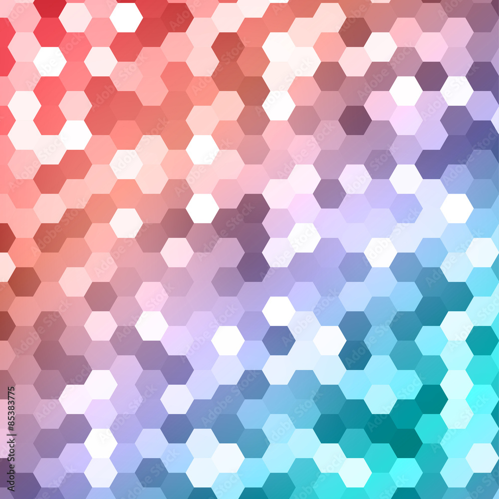 Vector abstract color 3d hexagonal. 