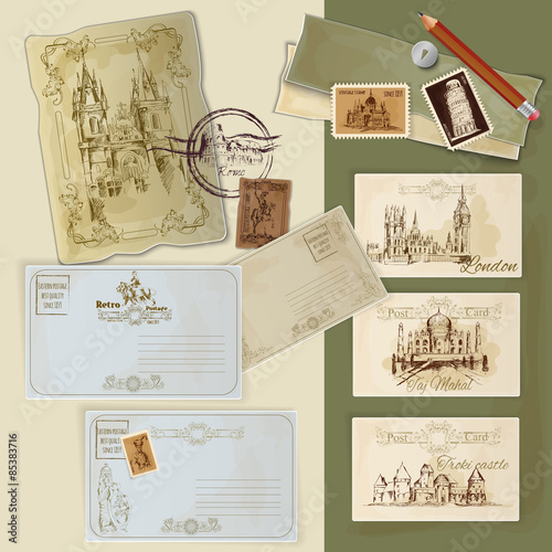 Vintage Postcards Set