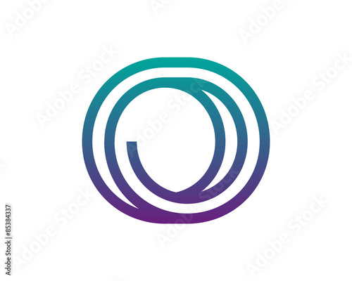 O Letter Logo Line Alphabet Design