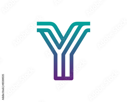 Y Letter Logo Line Alphabet Design