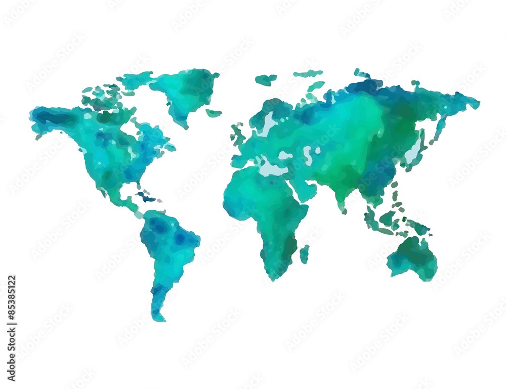 Earth a hand-drawn vector illustration gouache Earth a hand-drawn vector illustration gouache