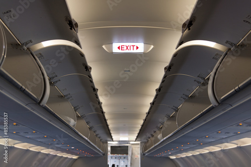 Passagierkabine im Flugzeug