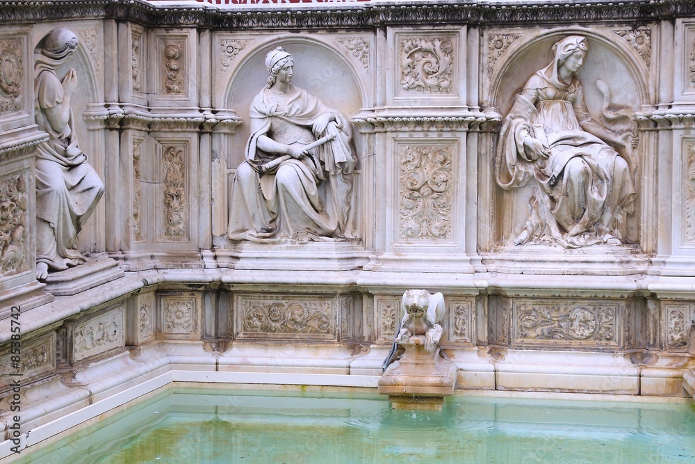 Siena fountain in Italy