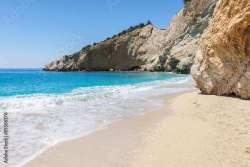 Porto Katsiki beach in Lefkada island (Greece)