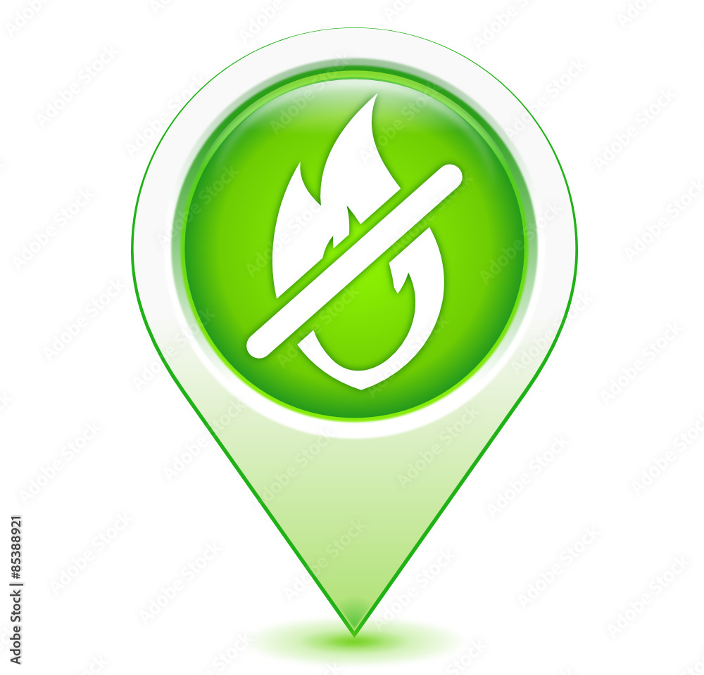 feu interdit sur marqueur géolocalisation vert