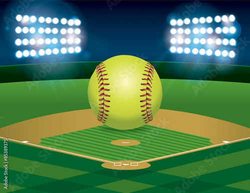 Softball on Softball Field