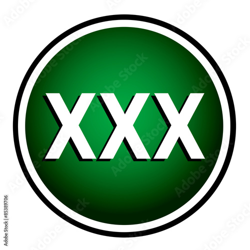 XXX round green icon