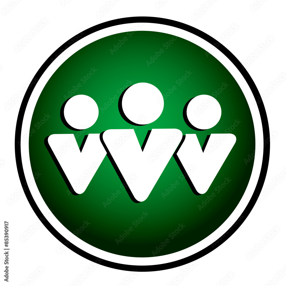 Obraz premium User vector green round icon