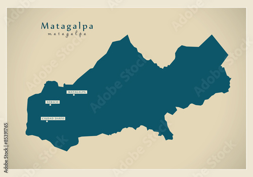 Modern Map - Matagalpa NI photo