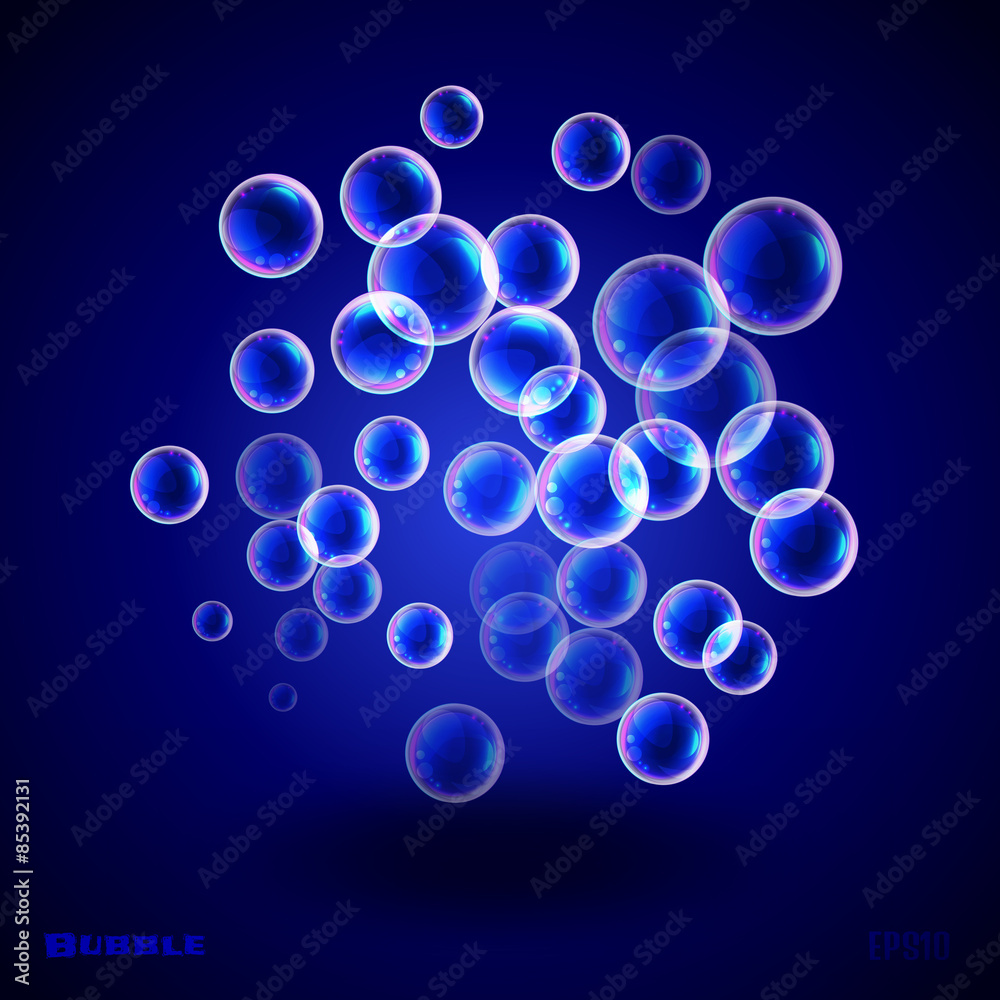 Beautiful abstract background with soap bubbles.