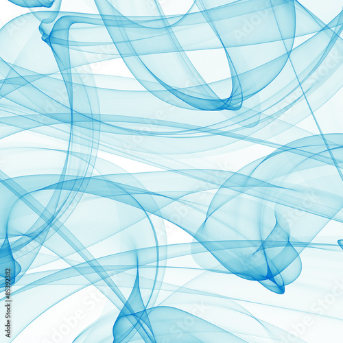 The magical form of blue smoke. abstract -Blue background