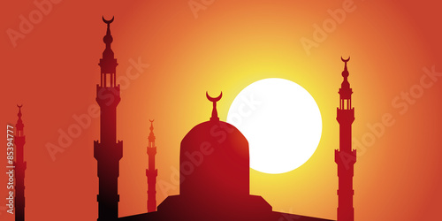 Minaret-couche de soleil
