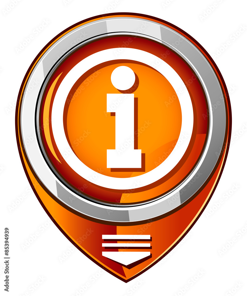 Information sign - orange pointer