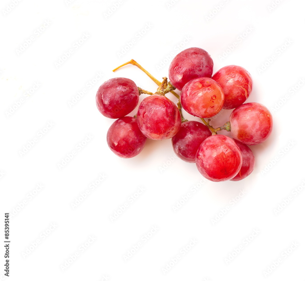 red grapes isolated red grapes isolated