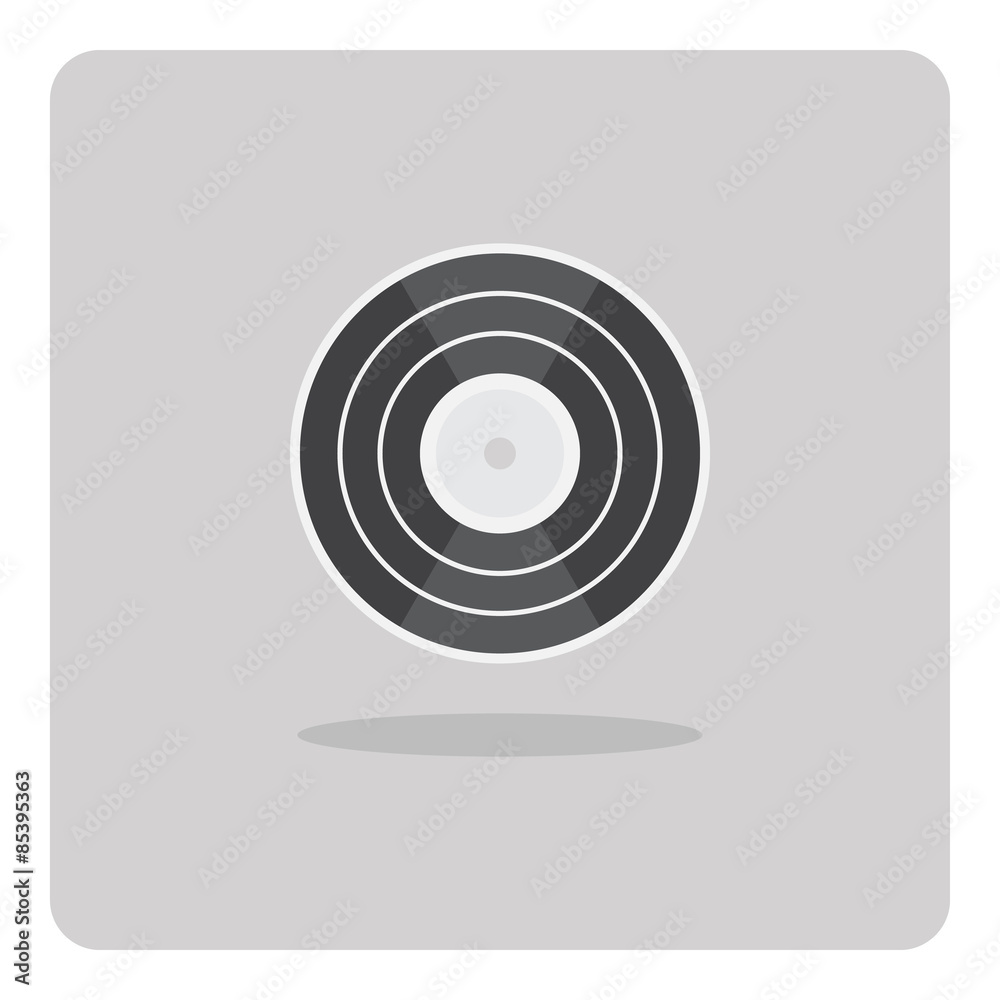 Vector of flat icon, vinyl record on isolated background Vector of flat icon, vinyl record on isolated background