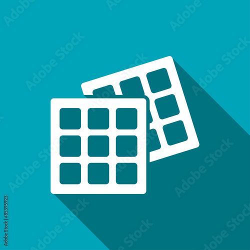 Vector belgian waffles icon. Food icon. Eps10